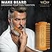 Wood beard comb for men - Wooden comb for MUSTACHES - Mens beard pocket combs with Leather case - GROOMING set no Curls and Tangles - Dual bristle - Travel size