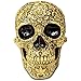 Aztec Death Skull Figure Life Size Floral Carved Resin Calavera Day of The Dead Mexican Skull Home Decor