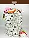 HUNRUNG Laundry Hamper,Large Canvas Fabric Lightweight Storage Basket Toy Organizer Dirty Clothes Collapsible Waterproof for College Dorms, Children Bedroom,Bathroom (Round-Tent)