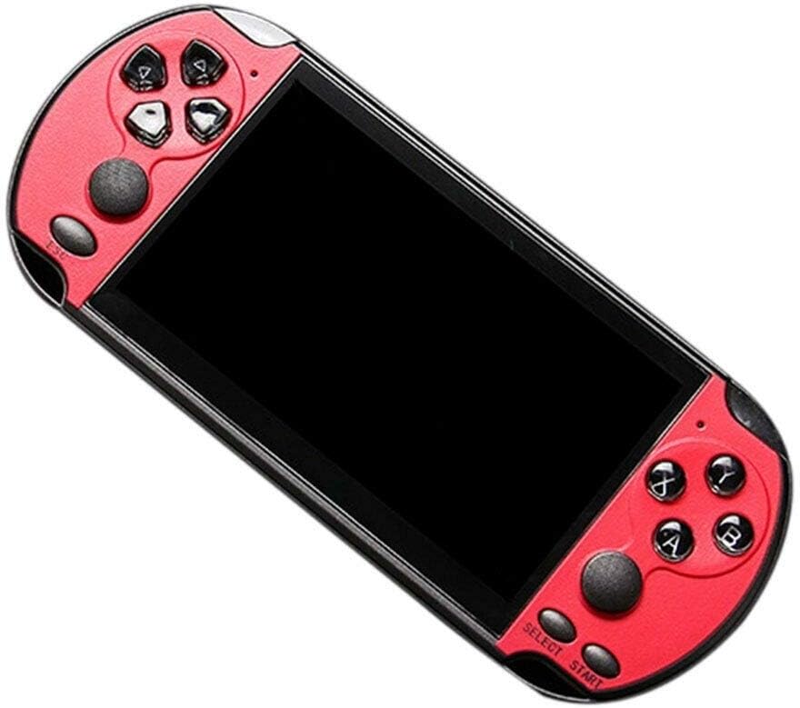 5.1'' in Retro Handheld PS4 Game Console Portable Video Game Built-in 10000 Games 16G (Red)