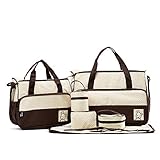 SoHo- Brown Diaper bag with changing pad 6 pieces set