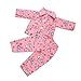 MonkeyJack Long Sleeve Shirt Pants Pajamas Suit Clothes for 18inch American Girl AG Zapf Baby Born Dolls Dress Up Kids Role Play Pink
