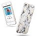 UrbanDrama iPod Touch 6 Case, Touch 5 White Marble Pattern Clear Slim Fit Anti-Scratch Soft TPU PC Protection Case for iPod Touch Case 6th Generation iPod Touch 5, White Marble