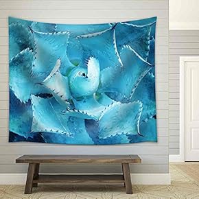 Sharp Pointed Agave Plant Leaves - Fabric Wall Tapestry Home Decor - 51x60 inches