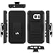 S7 Case, LK [Heavy Duty] Black Armor Holster Defender Full Body Protective Hybrid Case Cover with Belt Swivel Clip for Samsung Galaxy S7