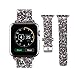 SD Trading Watch Leather Band, Christmas Glittery Bling Replacement Wristband Compatible 38mm Series 1/Series 2/Series 3 (Silver, 38 mm)