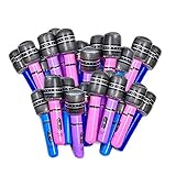 Kicko Inflatable Microphones - 24 Pack 10.5 Inch Assorted Colors - Fun Pool Toy, Emcee, Weddings and Preschools