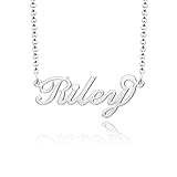 Q&Locket Riley Name Necklace Personalized Stainless