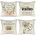 AENEY Spring Decor Pillow Covers 18x18 for Couch Set of 4 Spring Decorations for Home Farmhouse Decorative Throw Pillows A223