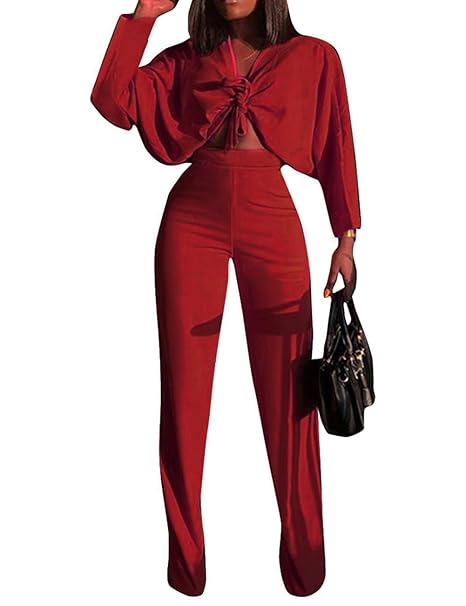 red two piece outfit