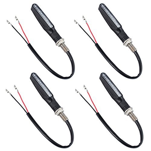 Justech 4pcs Turn Signal Lights Motorbike IndicatorsTurning Indicators 12V 12 LED Bulbs Universal for Motorcycle Motorbike Scooter Quad Cruiser Harley Kawasaki Yamaha Suzuki Off Road - Thumbnail 6