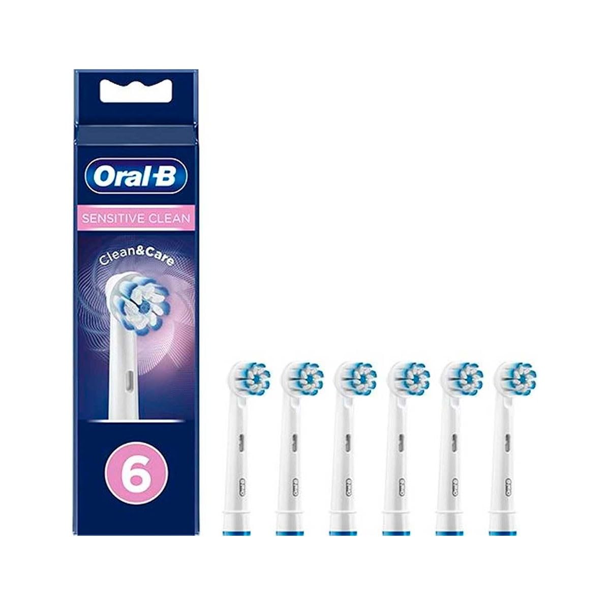 Oral-B Sensitive Clean Toothbrush Head, Pack of 6 Counts, 33 g