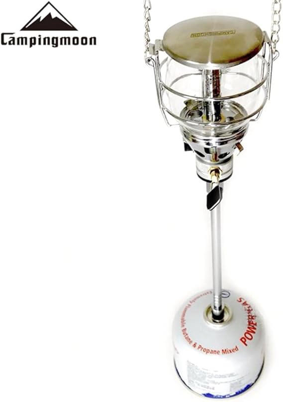 Amazon キャンピングムーン Camping Moon ポータブル ガスランタン ミニガスランタン Mini Gas Lantem マントル2枚付き Cb缶へのアダプター付き Od缶cb缶兼用 延長ホースホルダーポール付き 圧電点火装置付き 収納box付き Nikitea スポーツ アウトドア