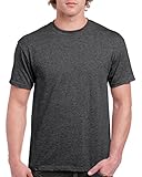 Gildan Men's Ultra Cotton Tee, Dark Heather, Medium