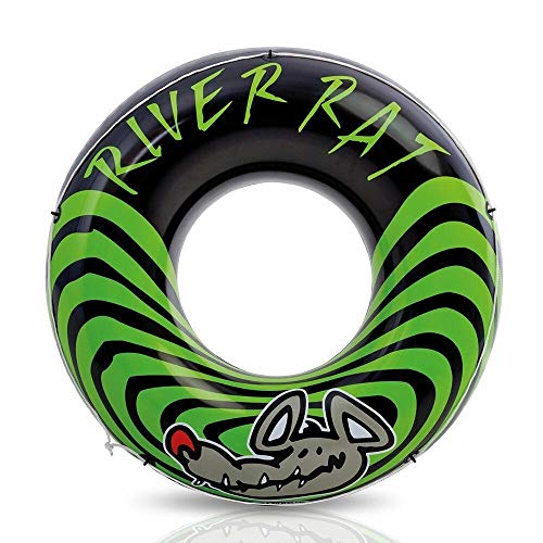 oldzon 68209E River Rat Inflatable 48 Inch Lake Towable Floating Tube, Green with Ebook - Thumbnail 2