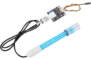Oumij PH Sensor Module + Probe, pH Meter, 0-14 Range, 0-60°C, ±0.1pH Accuracy, 1min Response Time, BNC Connector, 3ft Patch, 
