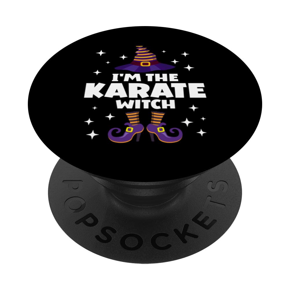 Funny Karate Witch Family Matching Halloween Martial Arts PopSockets Swappable PopGrip