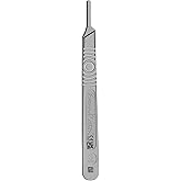 Swann Morton Scalpel Handle No. 3 - Stainless Steel, Fits Blades 10, 10A, 10R, 11, 12, 14, 15, & 15A, Esthetician Tools to Dermaplane, Surgical Knife Handle, Medical Grade Precision Instrument