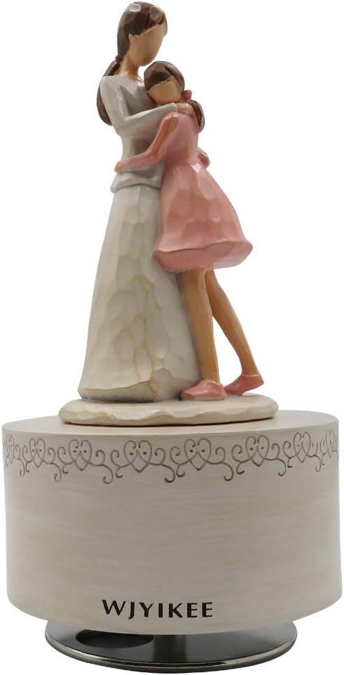 WJYIKEE Music Box Mum Gifts,Gifts for Mum from Daughter,Daughter Gift from Mother,Funny Sculpted Musical Figure Gifts,Mother's Day,Birthday Gifts for Mum and Daughter