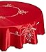 Lenox Holiday Nouveau Tablecloth, 70-Inch Round, Red