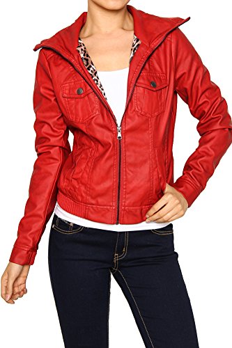 leather jacket with leopard print inside