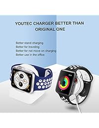 Youtec   Cargador 2 en 1 compatible con Apple Watch, iWatch, cable de carga, reloj inteligente, soporte magnético de carga, 3.3 ft, cable para iWatch Series 4 3 2 1, todo iWatch 1.496 in y 1.654 in