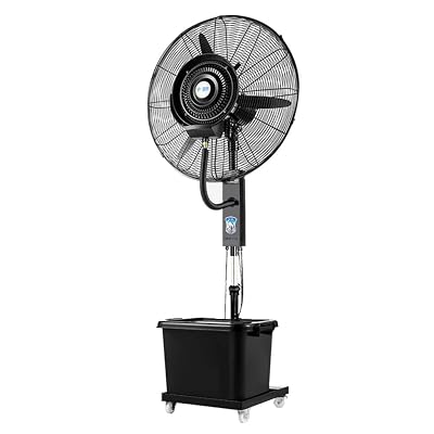 Air Circulator Fan Powerful Mist Fan Industrial Spray Residential Fan Commercial Pedestal Cooling High Velocity Fan with 3 Blades and Oscillating Head