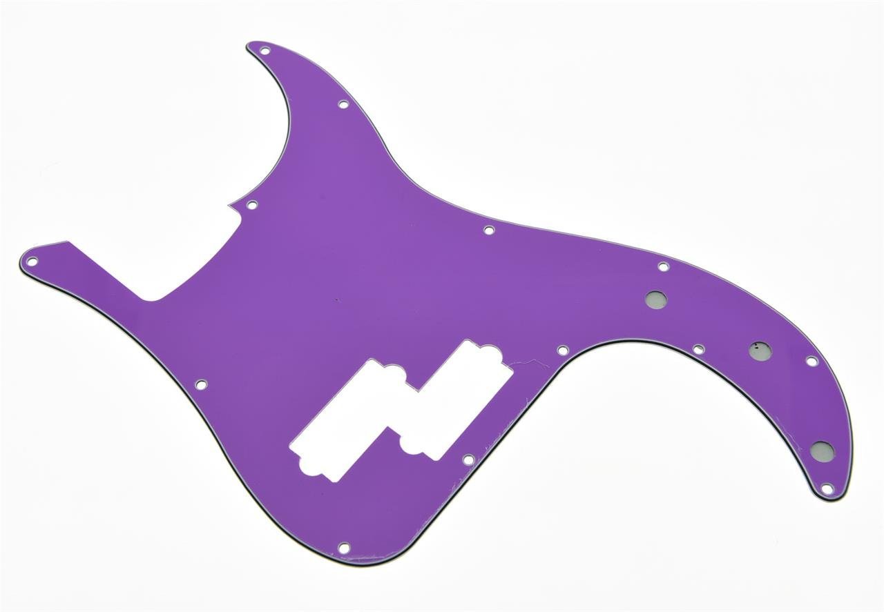 KAISH 13 Hole P Bass Style Pickguard PB Scratch Plate Bass Pickguard for USA/Mexico Precision P Bass Purple 3 Ply