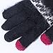 Darller Women Winter Touch Screen Gloves Knit Texting Gloves Touchscreen Mittens,Black,one Size