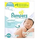 Pampers Baby Wipes Sensitive 9X Refill, 576 Diaper Wipes