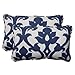 Pillow Perfect Damask Indoor/Outdoor Accent Throw Pillow, Plush Fill, Weather, and Fade Resistant, Lumbar - 11.5