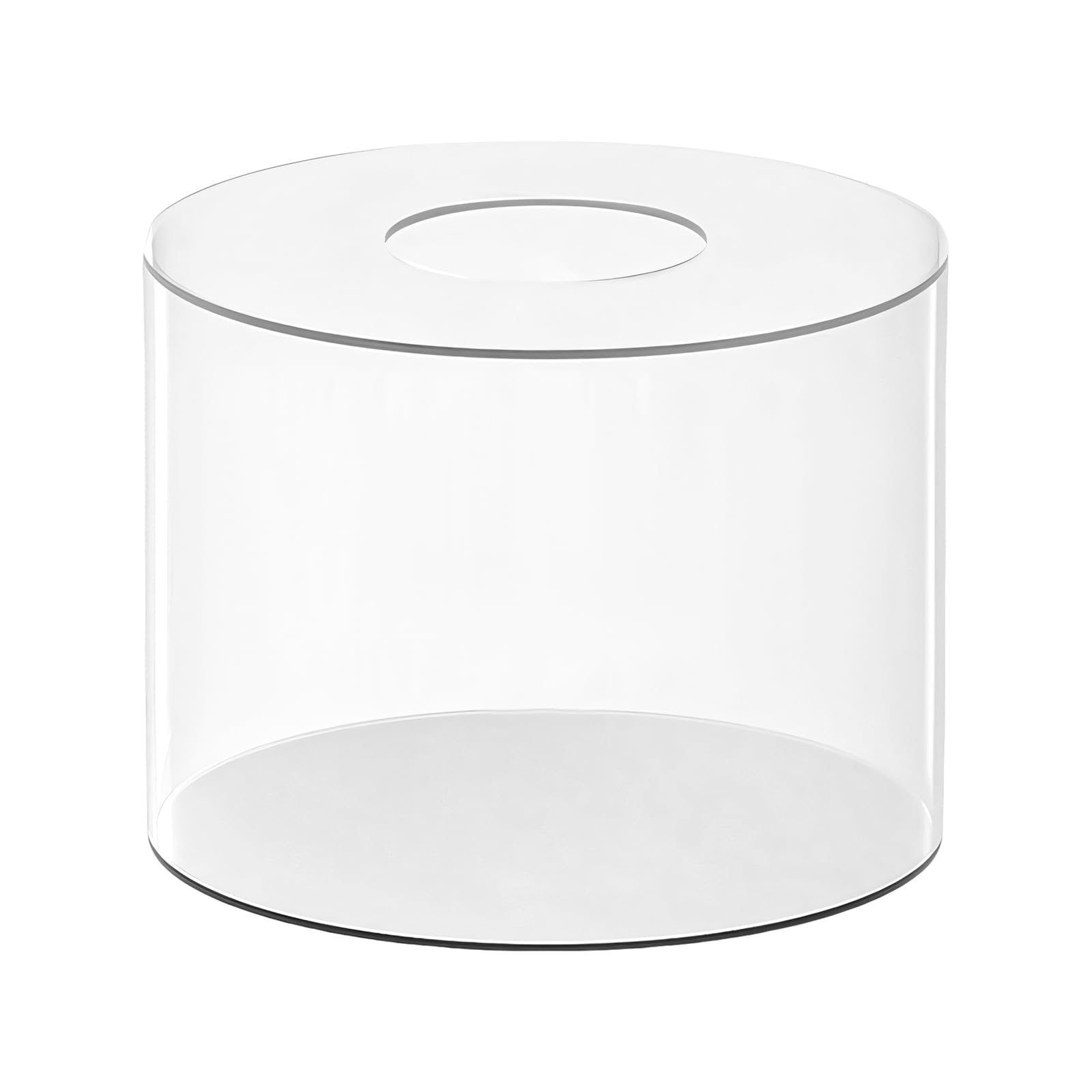 perfk Acrylic Cylinder Display Riser Round Tabletop Decoration Base Transparent Fillable Cake Tool Decor Clear Cake Stand Cake Tier for Wedding , 15CM
