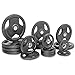 XMark Premium Quality Rubber Coated Tri-grip Olympic Plate Weights - Sold in Sets