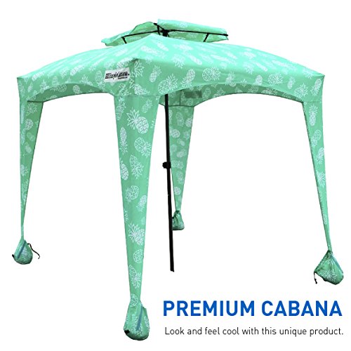 Beach Cabana Canopy Shelter Sun Shade Tent 6’ X 6’ UPF 50