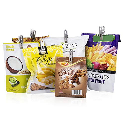 Refrigerator Chip Bag Clips LEYOSOV 8pcs Heavy Duty Fridge Hook with Strong