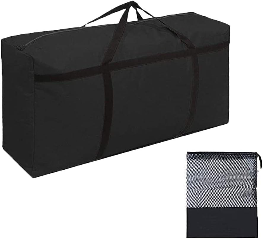 WITERY 180L Extra Large Waterproof Storage Bag Garden Furniture Cushion Storage Bag Heavy Duty 600D Oxford Fabric House Moving Boxs Large with Zip for Christmas Tree Blankets Bedding Duvets