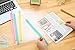 Plastic File Folder Sliding Bar Report Covers (with Clear U-Type Sliding Bar), Transparent Resume Presentation File Folders Organizer Binder for A4 Size Paper, 5 Color 20 Pieces