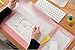 Large Size Mouse pad Anti-Slip Desk Mouse Mat Waterproof Desk Protector Mat with Smartphone Stand, Pockets, Dividing Rule, Calendar and Pen Groove(Various Colors) (Pink)