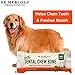 Dr. Mercola Gentle Dental Chew Bones - 12 Pack - Large Dogs 25 lbs and Up - Helps Clean Teeth and Freshen Breath - A Completely Digestible Tasty Oral Care Treat for Older Dogs