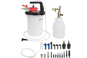 Wenzhon 3L Vacuum Brake Bleeder Kit, Brake Bleeder Pneumatic Brake Fluid Bleeder Kit with 22PCS Adapter and 1L Refilling Bottle One Person Operation