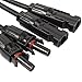 uxcell Pair MC4 Male Female Y Shape Branch Solar Panel Cable Wire Photovoltaic Connectors
