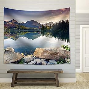 Clear Lake in The Mountain - Fabric Tapestry, Home Decor - 51x60 inches