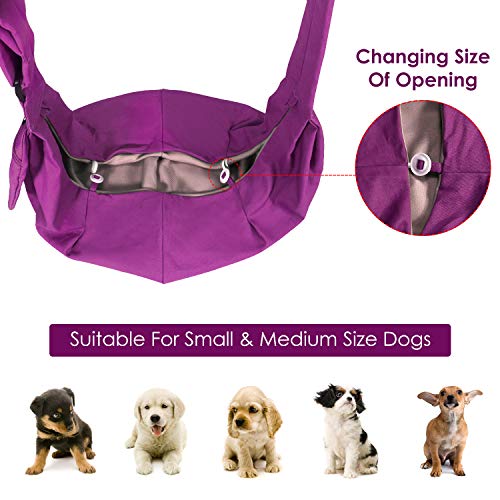 SlowTon Pet Dog Cat Hand Free Sling Carrier Shoulder Bag Adjustable