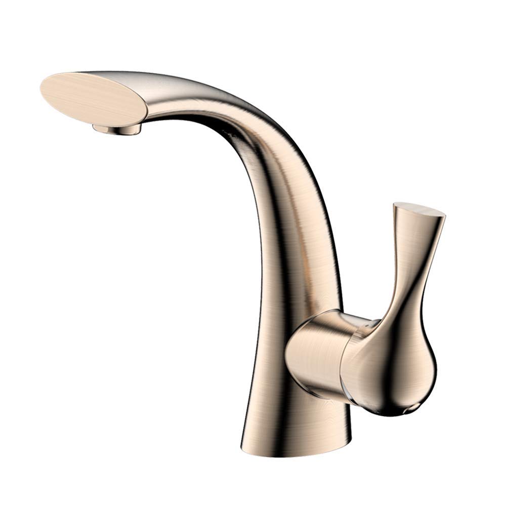 Single-Handle Brushed Gold Centerset Bathroom