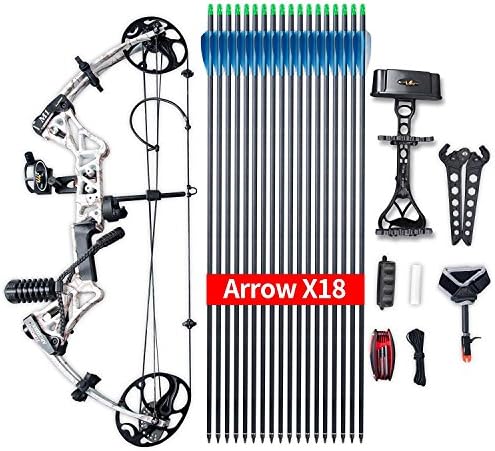 MEJOSER Compound Bow Package,Archery Adults Hunting Accessories,Right Handed,19-30" Draw Length:15-70Lbs Draw Weight,IBO Rate 320fps