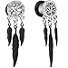 Body Candy Steel Single Flare Clear Accent Tree of Life Feather Dangle Ear Gauge Plug Set 0 Gauge