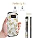 CASY MALL Dual Layer Heavy Duty Hybrid PC+TPU Protect Case for Samsung Galaxy S8 2017 Release Pineapple Black