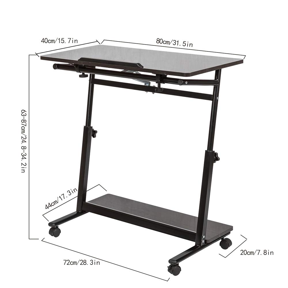 Muebles Oficina con Ruedas a la Altura del sofá Escritorio Cama Mesa de