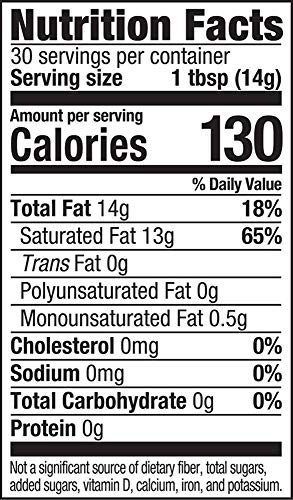 AMAZON BRAND – HAPPY BELLY ORGANIC REFINED COCONUT OIL, 15 OUNCE