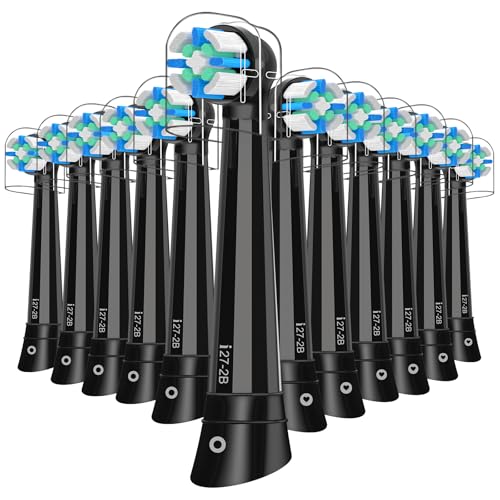 Brush Head Compatible with Oral B iO Electric Toothbrush, Multipack Toothbrush Heads for Cleaning Teeth (6 Black)